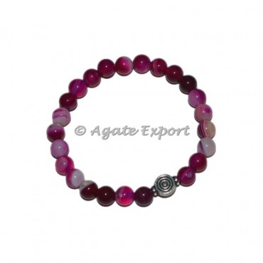 Pink Onyx Bracelets with Choko Reiki Charm