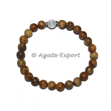 Picture Jasper Bracelets with Choko Reiki Charm