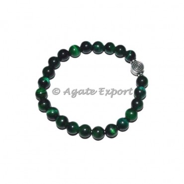Green Tiger Eye Bracelets with ChokoReiki Charm
