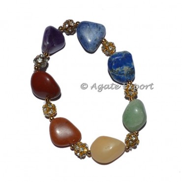7 Chakra Tumbled Stone Bracelet