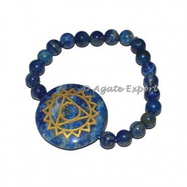 Engraved Throat Seven Chakra Bracelet
