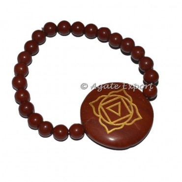 Engraved Root Seven Chakra Bracelet
