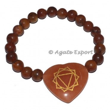 Engraved Solar Plexus Seven Chakra Bracelet