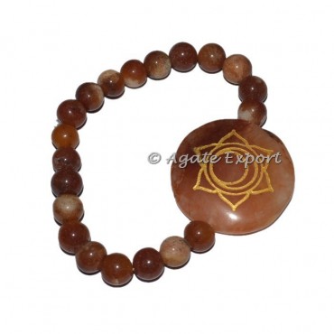 Engraved Sacral Seven Chakra Bracelet