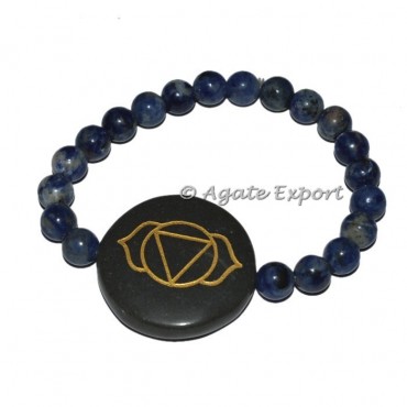 Engraved Third Eye 7 Chakra Bracelet