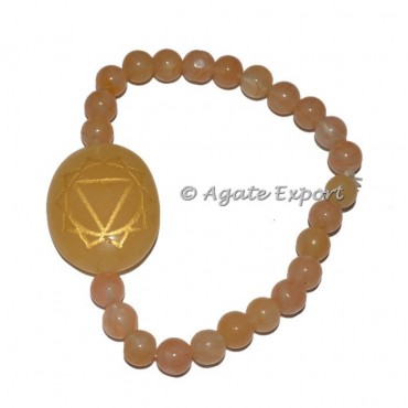 Solar Plexus Chakra Golden Quartz Bracelet