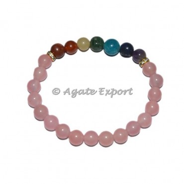 Rose Quartz Chakra Bracelets
