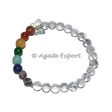 Crystal Quartz Chakra Bracelets