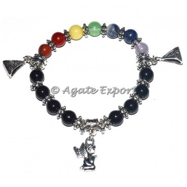 Chakra stone Healing stone bracelets with Angels