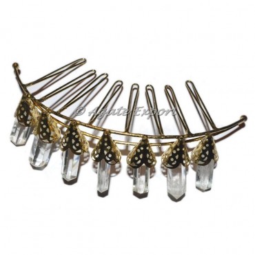 Crystal Quartz 7 Pencil Golden Crown