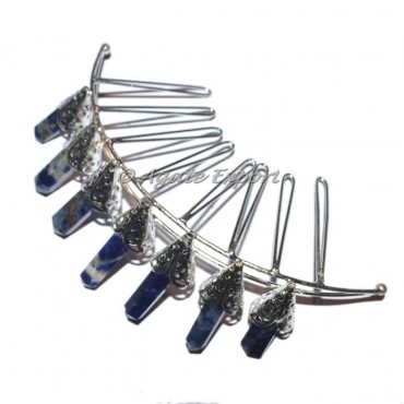 Lapis Lazuli 7 Pencil Silver Crown