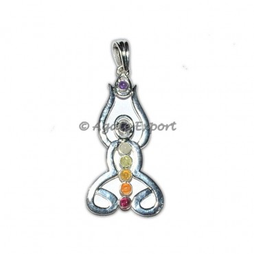 Yoga Man Chakra Metal Pendants