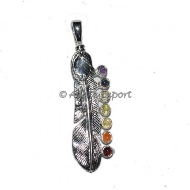 Big Leaf Chakra Metal Pendants