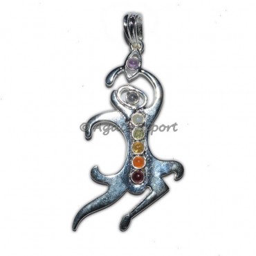 Running Budhdha Chakra Metal Pendants