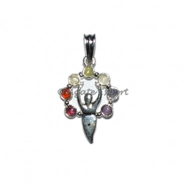 Goddes Metal Chakra Pendants