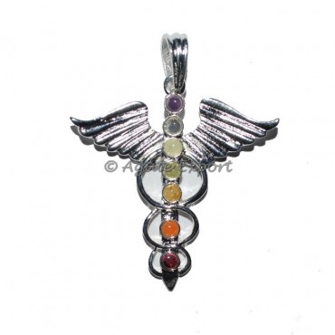 Bird Metal Chakra Pendants