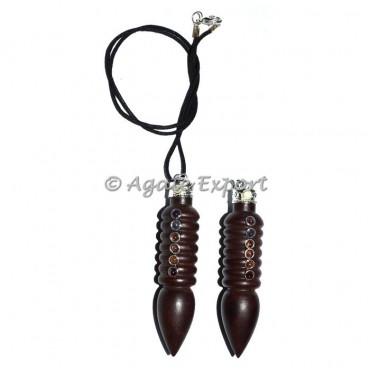 Twisted Chakra Rosewood Pendant
