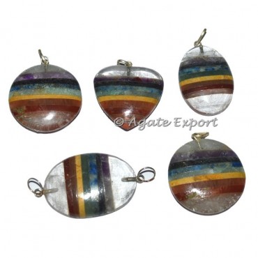Seven Chakra Mix Bonded Pendants