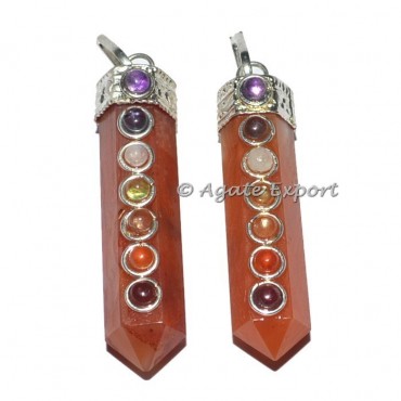 Carnelian 7 Chakra Pendant
