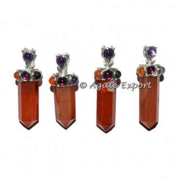Carnelian Seven Chakra Healing Pendant