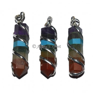 Bonded 7 Chakra Wrap Pendant