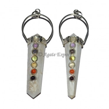 Scolosite Terminated Wrap Chakra Pendant