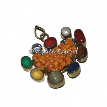 Rudraksha 9 Charka Pendants