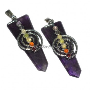 Amethyst Choko Reiki Chakra Pendant