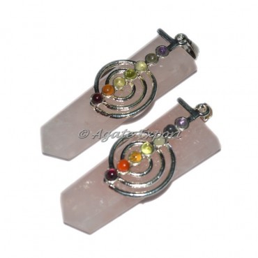 Rose Quartz Choko Reiki Chakra Pendant