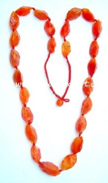 Carnelian Hand Made 3 Side Bagger Necklace.