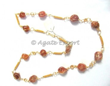 Akik Tumbled Necklace