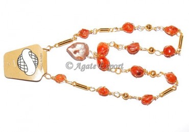Carnelian Cages Necklace