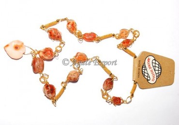Agate Carnelian Cages Necklace