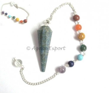 Lapis Lazuli Chakra Faceted Pendulums.