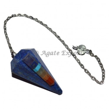 Lapis Lazuli With Chakra Rocket Pendulum