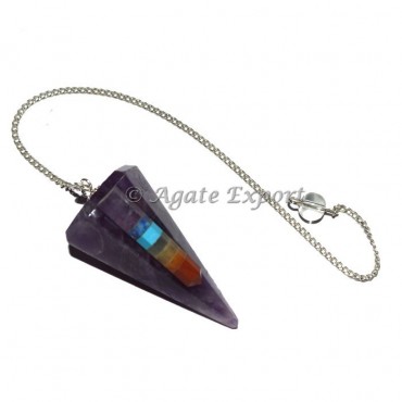 Amethyst  Rocket Chakra Pendulum