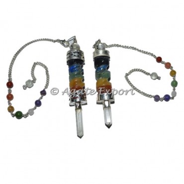 Seven Chakra Twisted 3pcs Pendulums