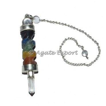 7 Chakra Bonded Spiral 3pcs Pendulums