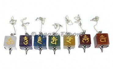 Chakra Sanskrit Square Pendulums Set