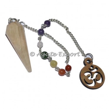 Moonstone 12 Faceted Chakra Beads Pendulums