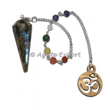 Labrodrite 12 Faceted Chakra Beads Pendulums