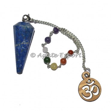 Lapis Lazuli 12 Faceted Chakra Beads Pendulums