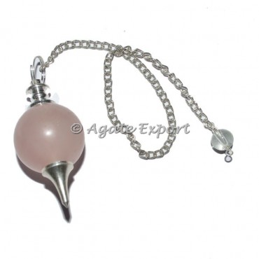 Rose Quartz Ball Dowsing Pendulums