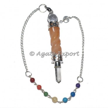 Yellow Aventurine Spiral Chakra 3pcs Pendulums