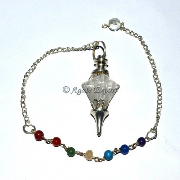 Crystal Quartz Double Terminated Chakra Pendulum