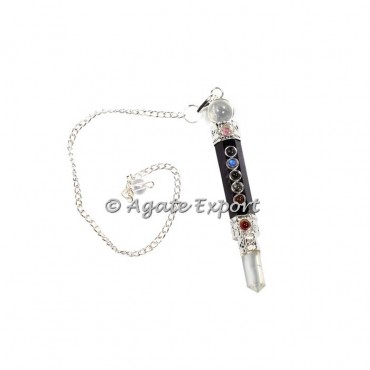 Black Tourmaline Chakra 3 Pcs Pendulum