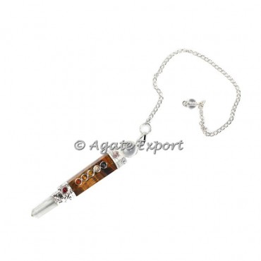 Tiger Eye Seven 7 Chakra 3 Pcs Pendulums