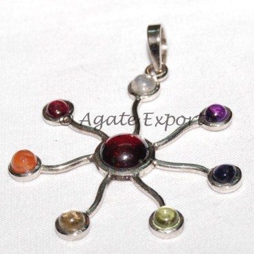 Flower Of Life Chakra Pendant