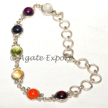 Chakra Bracelet 925 Silver Jewllery