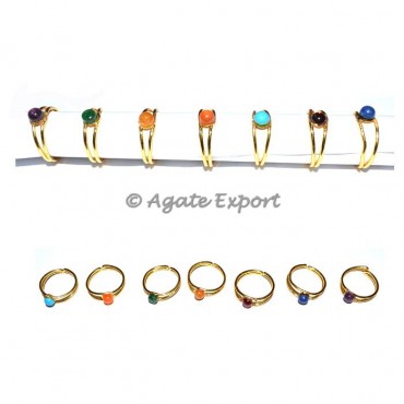 Chakra Stone Ring Set